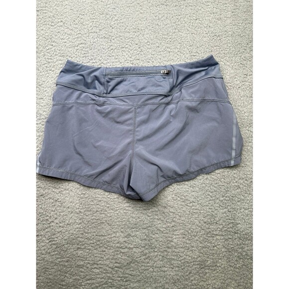 Athleta Pulse Running Shorts With Lining Back Zipper Pocket Gray Women's SMALL - Picture 5 of 8